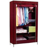 Складной тканевой шкаф органайзер Storage Wardrobe 88105 105х45х175 см бордо(10)