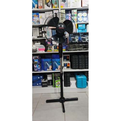 Напольный вентилятор Power Max FS40-9.Мощный поток воздуха, трёхлопастная крыльчатка ,3 режима скорости.Материал: металл + прочный пластик Цвет: черный(2)           