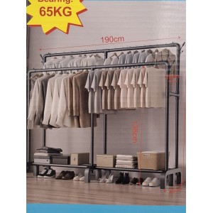 Полка стеллаж для одежды, Черная 190*159*40 см 1309 (10шт)