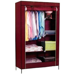 Складной тканевой шкаф органайзер Storage Wardrobe 88105 105х45х175 см бордо(10)