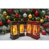 Новогодний декоративный светильник "Телефонная будка" с LED подсветкой 12х4.5см(12)