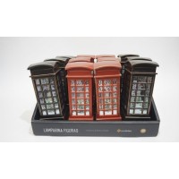 Новогодний декоративный светильник "Телефонная будка" с LED подсветкой 12х4.5см(12)