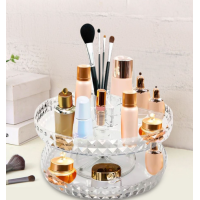Акриловый органайзер для косметики и кисточки Cosmetic Box HX8823 вращается на 360°, Прозрачный(36)