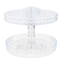 Акриловый органайзер для косметики и кисточки Cosmetic Box HX8823 вращается на 360°, Прозрачный(36)