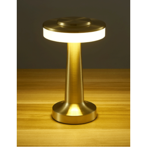 Настольный светильник для ресторана, отеля, бара, спальни K12/33 gold, red, silver, 3 режима света, USB Type-C(40)
