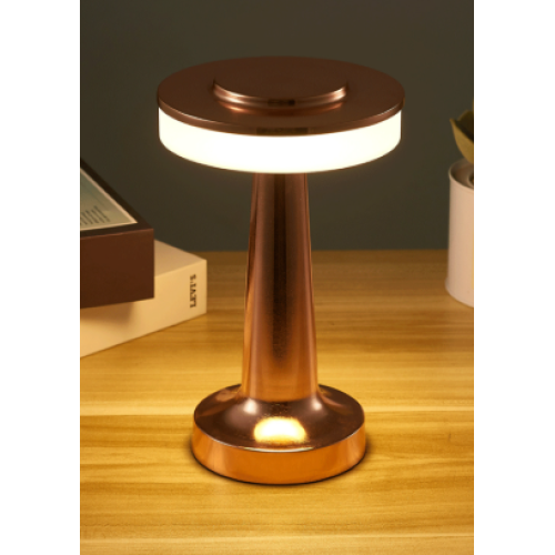 Настольный светильник для ресторана, отеля, бара, спальни K12/33 gold, red, silver, 3 режима света, USB Type-C(40)