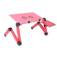 Стол-трансформер под ноутбук Laptop Table, 2 вентилятора, Pink, 480*260 mm (10)