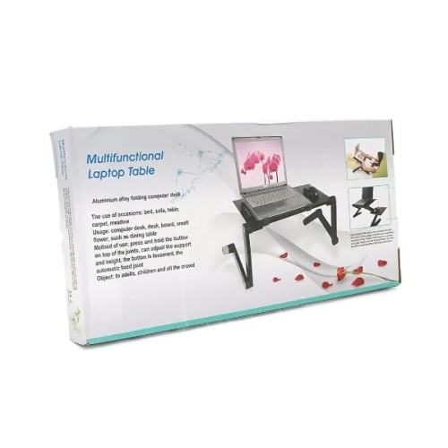 Стол-трансформер под ноутбук Laptop Table, 2 вентилятора, Pink, 480*260 mm (10)