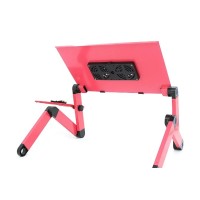 Стол-трансформер под ноутбук Laptop Table, 2 вентилятора, Pink, 480*260 mm (10)