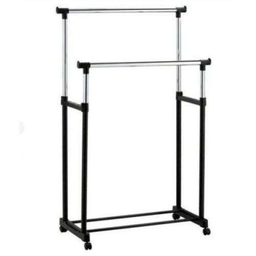 Напольная двойная вешалка-стойка для одежды Double Pole WJF 001 (30 кг) / Универсальная вешалка (1,30*60*40см)