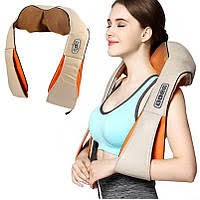 Массажер роликовый для шеи плеч и спины с инфракрасным подогревом UKC Massager of Neck Kneading(20)