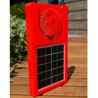 Вентилятор с аккумуляторным фонарем Solar Led Rechargeable Lamp HJ-088 USB солнечная батарея