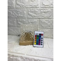 Ночник проектор КУБ с проекцией воды Настольная RGB лампа с эффектом водяной волны, с пультом(50)