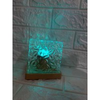 Ночник проектор КУБ с проекцией воды Настольная RGB лампа с эффектом водяной волны, с пультом(50)