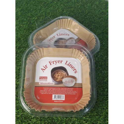 Пергаментные формы для аэрогриля одноразовые квадратные в блистере размер 16*4,5*20 см 50 шт (2538)(100).