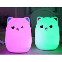 Аккумуляторный силиконовый ночник «Котик»
