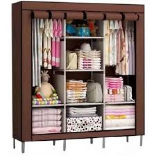 Складной каркасный тканевый шкаф Storage Wardrobe 88130, шкаф на три секции 130*45*175