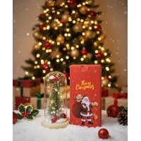 Светящаяся новогодняя елка в колбе  Новогодний ночник, Елка с led подсветкой(60)