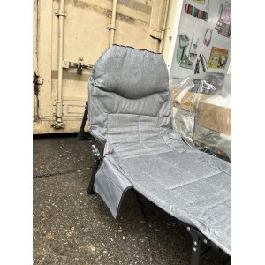 Шезлонг лежак кровать раскладная темно-серый.(4)