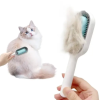 Щетка для сухого и влажного вычесывания собак и кошек Pet Gravity 4в1 Pet Grooming Comb