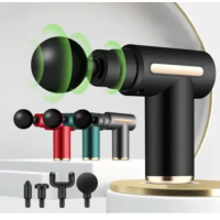 Массажер беспроводный для тела, рук и ног ударный, ручной, 4 насадки(30)