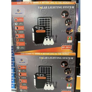 Мультифункциональный фонарь EP-391С с солнечной панелью и тремя LED лампами и функцией Power Bank(24)