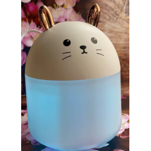 Увлажнитель котик Мини Арома-диффузор Humidifier Rabbit USB ультразвуковой Голубой, увлажнитель воздуха ночник 2 в 1