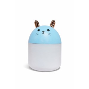 Увлажнитель котик Мини Арома-диффузор Humidifier Rabbit USB ультразвуковой Голубой, увлажнитель воздуха ночник 2 в 1