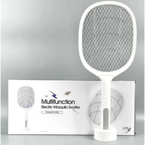 Мухобойка электрическая с аккумулятором ardesto с сеткой 3000 В и 3 защитными слоями. Зарядка через USB(30)