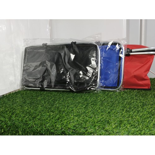 Термокорзина для пикника дорожная термосумка красная, черная, синяя (№611) 46х27х23 см на 2 молниях (30)