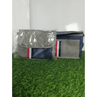 Термосумка 25*13*19 см (№730-4), синий/серый на 2 молниях(100)