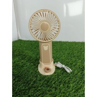 Вентилятор портативний акумуляторний M06B с мишкой в трьох цветах (беж,светлый беж,коричневый) с подставкой  на USB(168)
