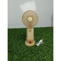 Вентилятор портативний акумуляторний M06B с мишкой в трьох цветах (беж,светлый беж,коричневый) с подставкой  на USB(168)