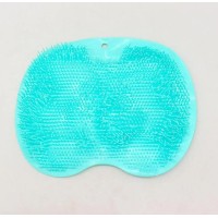 Силиконовая массажная щетка мочалка для душа для спины и ног, коврик на присосках