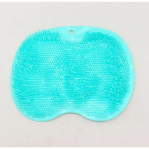 Силиконовая массажная щетка мочалка для душа для спины и ног, коврик на присосках