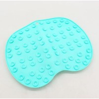 Силиконовая массажная щетка мочалка для душа для спины и ног, коврик на присосках