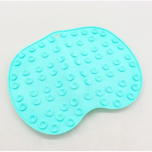 Силиконовая массажная щетка мочалка для душа для спины и ног, коврик на присосках