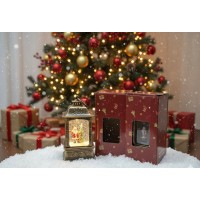 Новогодний декоративный светильник-фонарь Brown с LED-подсветкой, размер 15×6×6 см