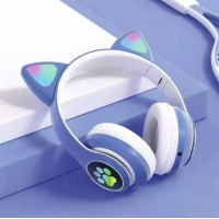 Беспроводные наушники Cat JST-28 Bluetooth с ушками и подсветкой(80)