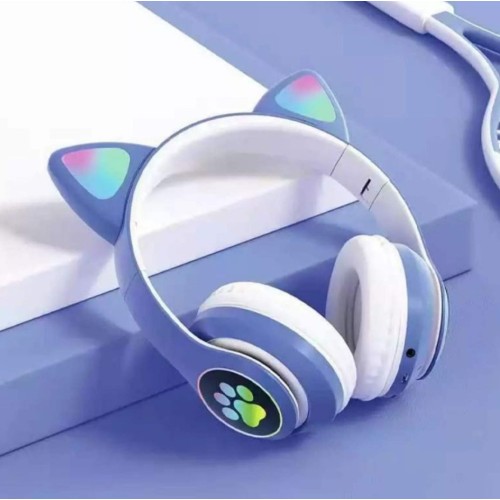 Беспроводные наушники Cat JST-28 Bluetooth с ушками и подсветкой(80)