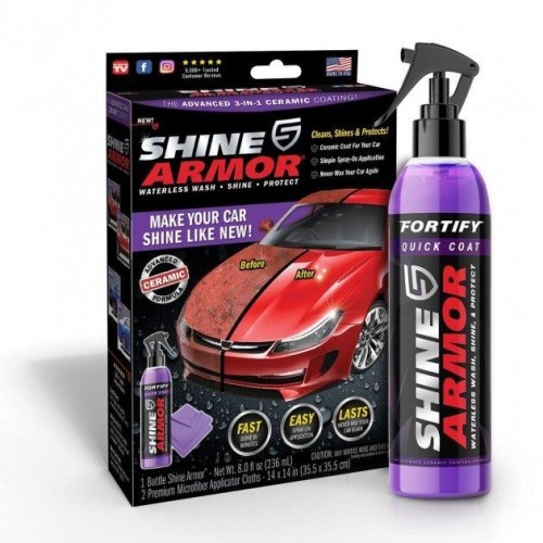 Полироль Shine Armor спрей 236мл против царапин для кузова авто Арт. 0001