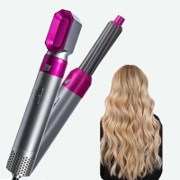 Фен-щетка стайлер 5 в 1 мультистайлер для завивки и укладки волос Hot Air Styler воздушный с насадками Арт.5040