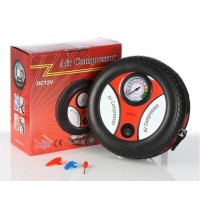 Компресор для покачки колес AIR PUMP 250 PSI с манометром+набор иголок, насос 12v 