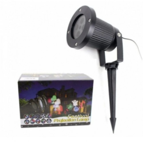 Уличный лазерный проектор с рисунками Festival Projection Lamp 12 pictures star shower арт.138