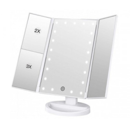 Зеркало тройное для макияжа Superstar Magnifying Mirror с LED-подсветкой 