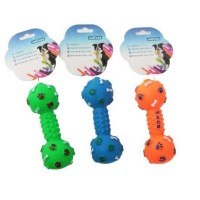 Игрушка Гантель 18см косточка-лапка цвет синий, зеленый, оранжевый