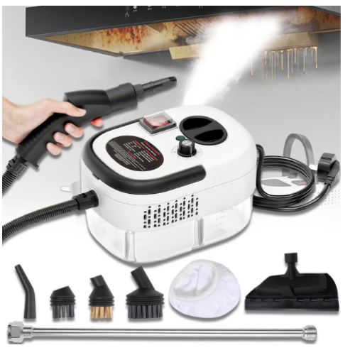 Пароочиститель универсальный Steam Cleaner 2500 Вт ручной отпариватель с 7 насадками парогенератор для уборки и дезинфекции(8)