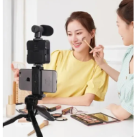 Набор для юного блогера с фиксатором для телефона и Bluetooth кнопкой, штатив для блога, держатель для камеры 