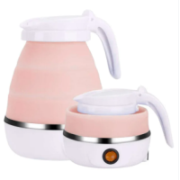 Дорожный электрический чайник Kettle Foldable розовый, голубой, белый 1604 (30 шт)