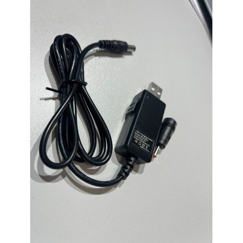 Кабель преобразователь USB-DC для роутера 9V/12V до 0,7А с переключателем, питание от PowerBank, DC 5.5×2.1 с переходником(500)